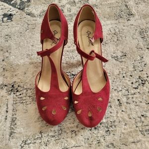 Red vintage high heels